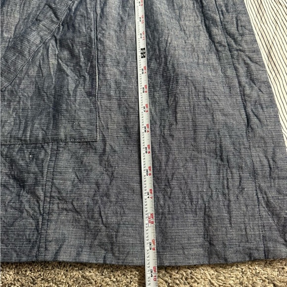 Grey by Jason Wu denims chambray dress 8 cotton linen pockets casual blue shirt - Picture 9 of 13